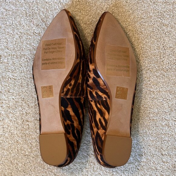 Madewell Pointy-Toe Loafers Leopard Calf Hair - Picture 2 of 2